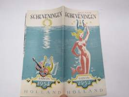 Scheveningen Saison 1953 - Holland -matkailuesite / kartta - travel brochure / tourist map