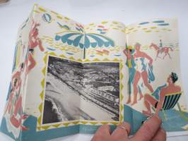 Scheveningen Saison 1953 - Holland -matkailuesite / kartta - travel brochure / tourist map