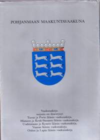Oulun läänin vaakunat, 1992. Sisältää 52 kunnan tai kaupungin vaakunakuvat selityksineen.