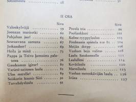 Laulajapoika - Lauluja ja nuotteja I-II -song book