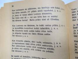 Laulajapoika - Lauluja ja nuotteja I-II -song book