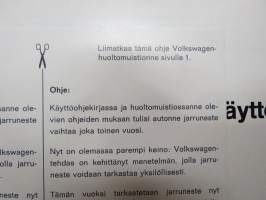 Volkswagen 1302 S - 1302 -käyttöohjekirja / owner´s manual, in finnish