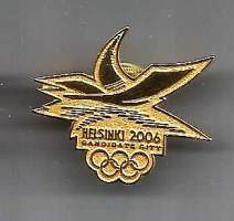 Helsinki 2006 Candidate City  Olympiahakukomitean kullattu pinssi   - pinssi rintamerkki