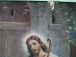 uskonnollinen taulu.jeesus . VAKITA.N tarjous helposti s-m koko  paketti 19x36 x60 cm paino 35kg 5e