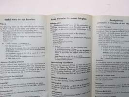 Deutsche Bundesbahn - Omnibus-Fernlinie Romantische Strasse / romantic way / Route Romantique 1963 Frankfurth... -rautateiden aikataulu / train timetable