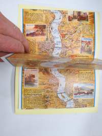 The Course of the Rhein from Mainz to Cologne, Germany -travel brochure / map - matkailuesite / kartta
