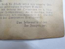 Sondermeldung - Verluste der Deutschen und die Beute der Truppen der 3. Ukrainischen Front... -venäläisten lentolehtinen saksalaisille
