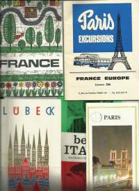 Eurooppa  erä matkailuesitteitä n 250 g 1970-luku - matkailuesite