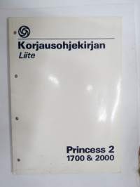 Leyland Princess 2 1700 &amp; 2000 Korjausohjekirjan liite (käytetään yhdessä Princessin korjausohjekirjan AKM 3362 kanssa)