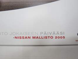 Nissan mallisto 2005 -myyntiesite / sales brochure