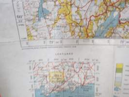 Suomusjärvi 2023 (ympärillä Kisko-Kiikala-Pusula-Sammatti) Suomen taloudellinen kartta / Finlands ekonomisk karta 1:100 000 1947