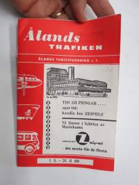 Ålands trafiken 1.5.-31.8.1968, Tidtabeller, båt- och bilfärjetrafik, flygtrafik, bustrafik -Ahvenanmaa - aikataulut laiva, lento &amp; linja-autot