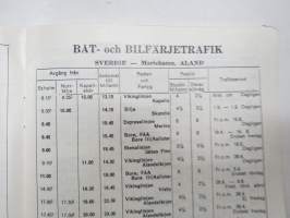 Ålands trafiken 1.5.-31.8.1968, Tidtabeller, båt- och bilfärjetrafik, flygtrafik, bustrafik -Ahvenanmaa - aikataulut laiva, lento &amp; linja-autot