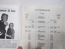Ålands trafiken 1.5.-31.8.1968, Tidtabeller, båt- och bilfärjetrafik, flygtrafik, bustrafik -Ahvenanmaa - aikataulut laiva, lento &amp; linja-autot