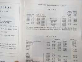 Ålands trafiken 1.5.-31.8.1968, Tidtabeller, båt- och bilfärjetrafik, flygtrafik, bustrafik -Ahvenanmaa - aikataulut laiva, lento &amp; linja-autot