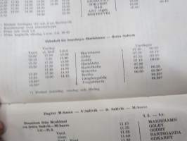 Ålands trafiken 1.5.-31.8.1968, Tidtabeller, båt- och bilfärjetrafik, flygtrafik, bustrafik -Ahvenanmaa - aikataulut laiva, lento &amp; linja-autot