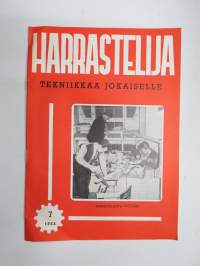 Harrastelija 1952 nr 7, Minne menet radio?, Harrastelija koeajaa Skoda 1102, Superi 4+2, Kanootti &quot;Vaahto&quot;, Rainaprojektori, Maico-Mobil moottorilauta (skootteri)