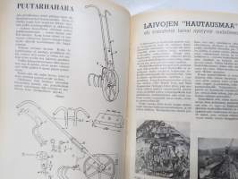 Harrastelija 1951 nr 6-7, 4. Hiilimikrofoni, Helikopteria rakentamaan, Puutarhahara, H0 makuuvaunu, Laivojen hautausmaa, Filmauskoneen rakentaminen, ym.