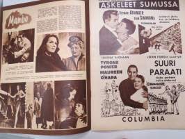 Elokuva-Aitta 1955 nr 19, Kansikuva Danny Kaye, Kirsti Ortola, Rita Moreno, Kihlaus, Francoise Arnoul, ym.