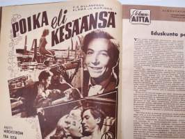 Elokuva-Aitta 1955 nr 19, Kansikuva Danny Kaye, Kirsti Ortola, Rita Moreno, Kihlaus, Francoise Arnoul, ym.