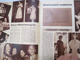 Elokuva-Aitta 1955 nr 19, Kansikuva Danny Kaye, Kirsti Ortola, Rita Moreno, Kihlaus, Francoise Arnoul, ym.