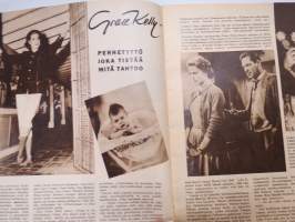 Elokuva-Aitta 1955 nr 16, Kansikuva Grace Kelly, Villi Pohjola, Elokuvamainonta, Tähtien yöpaidat - Marilyn Monroe, Näyttämöväki Pajulahdessa, Jack Lemmon, ym.