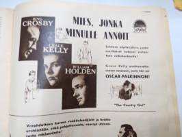 Elokuva-Aitta 1955 nr 16, Kansikuva Grace Kelly, Villi Pohjola, Elokuvamainonta, Tähtien yöpaidat - Marilyn Monroe, Näyttämöväki Pajulahdessa, Jack Lemmon, ym.