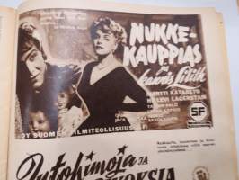 Elokuva-Aitta 1955 nr 16, Kansikuva Grace Kelly, Villi Pohjola, Elokuvamainonta, Tähtien yöpaidat - Marilyn Monroe, Näyttämöväki Pajulahdessa, Jack Lemmon, ym.