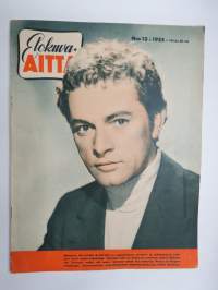 Elokuva-Aitta 1955 nr 13, Kansikuva Richard Burton, Rory Calhoun, Huumma (Delirio), Viettelysten tie, Inga-BRitt Söderberg, Diane Cilento, ym.