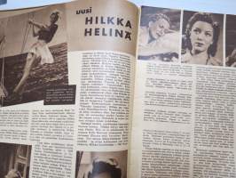 Elokuva-Aitta 1955 nr 11, Kansikuva Hilkka Helinä, Cannes´in tilitystä, Kihlaus, Lavastaja Aarre Koivisto, John Gielgud, ym.