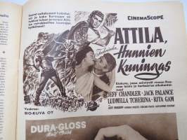 Elokuva-Aitta 1955 nr 11, Kansikuva Hilkka Helinä, Cannes´in tilitystä, Kihlaus, Lavastaja Aarre Koivisto, John Gielgud, ym.