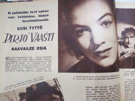 Elokuva-Aitta 1955 nr 6, Kansikuva Pirjo Vaasti, Tanskan Palladium, Wilho Ilmari, Naisen kohtalo, Sarita Montiel, Teija Sopanen &amp; Matti Oravisto, Louis Jourdan, ym.