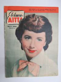 Elokuva-Aitta 1955 nr 5, Kansikuva Heidi Krohn, Ryysyrannan Jooseppi, Jos Sinuhe filmattaisiin Suomessa, Chymos Tähti-suklaa, Martine Carol, ym.