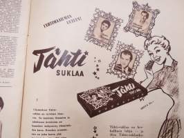 Elokuva-Aitta 1955 nr 5, Kansikuva Heidi Krohn, Ryysyrannan Jooseppi, Jos Sinuhe filmattaisiin Suomessa, Chymos Tähti-suklaa, Martine Carol, ym.