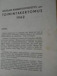 ahjolan kantusyhdistys r.y.n.toimintakertomus . VAKITA.N tarjous helposti s-m koko  paketti 19x36 x60 cm paino 35kg 5e
