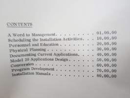 IBM - An Executive Guide to Installing the IBM System /360 Model 20