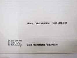 IBM - Linear Programming - Meat Blending