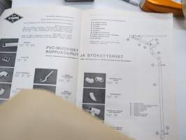 PVC-muoviset riippukourut ja syöksytorvet - Kymarno Oy -myyntiesite /  sales brochure