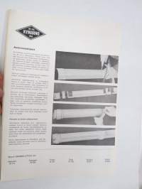 PVC-muoviset riippukourut ja syöksytorvet - Kymarno Oy -myyntiesite /  sales brochure
