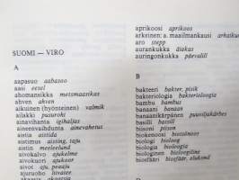 Suomi-Viro-Suomi Biologian sanasto