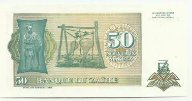 Zaire   50  Nouveaux Zaïres 1993- seteli
