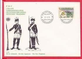 FDC Ensipäivänkuori 20.3.1979 Upseerikoulutus 200 vuotta. LAPE 837.