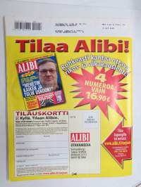 Alibi 2012 nr 4, Jollaksen palkkamurhaaja, Jammun viimeiset hetket, Niko Lindholm poltti ihmisen ratikkapysäkillä, Bad Machine-jengi, Pohjanmaan Pia-surmat, ym.