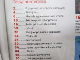 Alibi 2012 nr 7, Pomarkun perhesurma, Mika Muranen, Venäläispoliisi Vostrikov, Timitri Jylhä tappoi koulukaverinsa, Jenna Lepomäki tapettiin Espanjassa, Tornio 1992