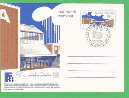 Finlandia 88 - Filatelian Maailmannäyttely Helsingin Messukeskuksessa 1.-12.6.1988. Päiväleimattu postikortti 3.6.1988. WWF