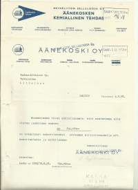 Metsäliiton Selluloosa Oy, Äänekoski 1958 - firmalomake  2 eril