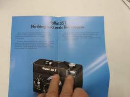 Rollei - Compact precision - 35 S, 35 T, 35 B camera -brochure / myyntiesite, englanninkielinen