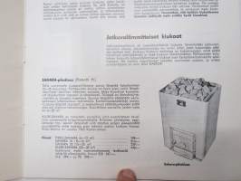 Kastor, kuikaat, padat, liedet, uunit - kuvallinen hinnasto 1.4.1963 -myyntiesite / stove brochure