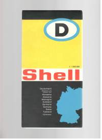 Shell maanteiden yleiskartta Saksa 1975 -tiekartta