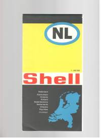 Shell maanteiden yleiskartta Alankomaat 1975 -tiekartta